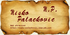 Miško Palačković vizit kartica